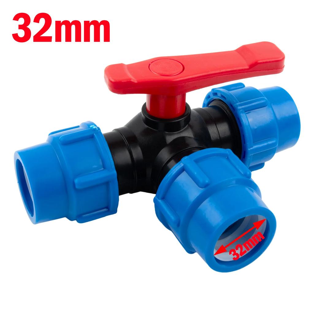 20/25/32/40/50mm PVC PE Tube Tap Water-Splitter Plastic Quick Valve Connector Garden Farm Irrigation/Water Pipe Fittings