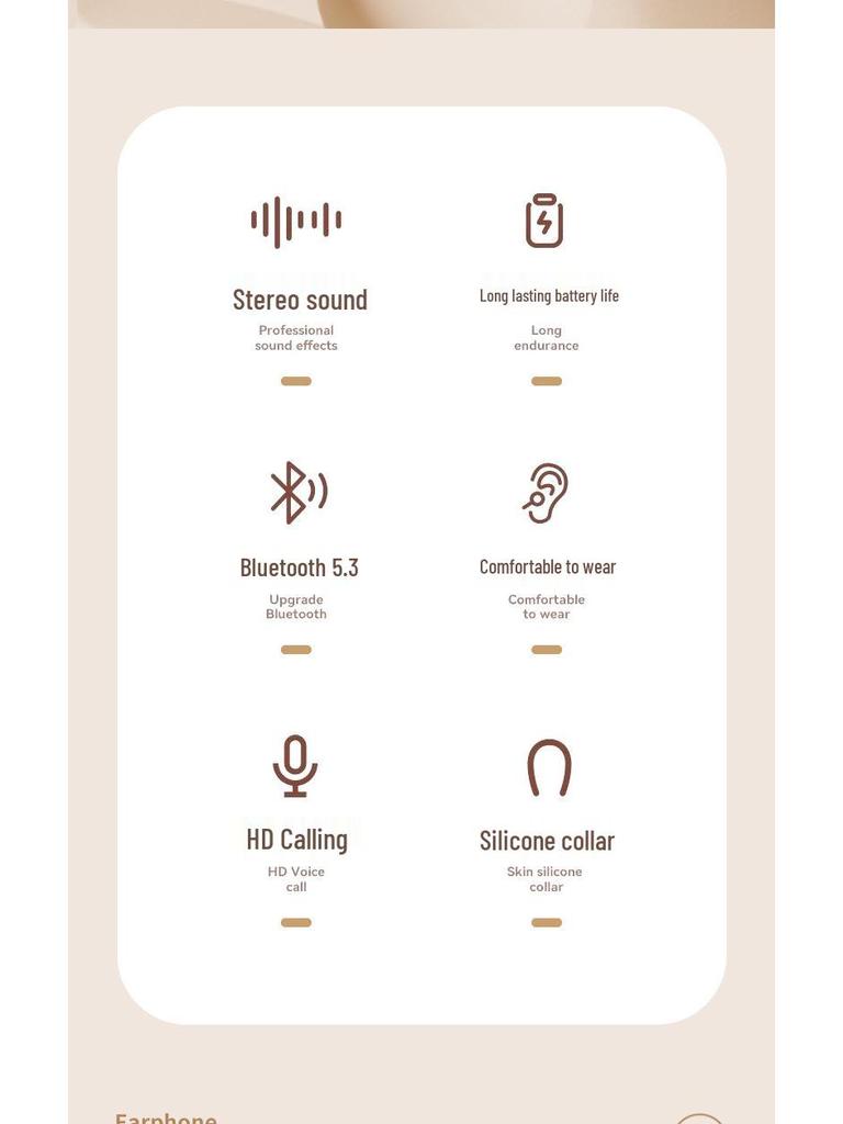 Neck-Hanging Sports Bluetooth Headset with Large Battery and Digital Display for Super Long Wireless Use