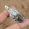 Pear Coffee Bean Jasper Stone Engagement Boho Unicorn Wedding Pendant 925 Silver
