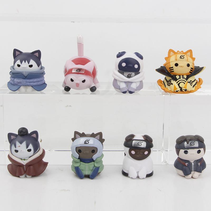 3Cm Anime Naruto Figure Toys Cute Mini Kakashi Uchiha Itachi Gaara Q Version Action Dolls Pvc Model Edition Birthday Gifts