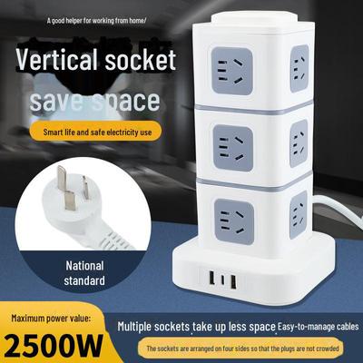 Grüner Leitfaden Multifunktionale USB Vertikale Steckdose Desktop Erweiterungsplatine
