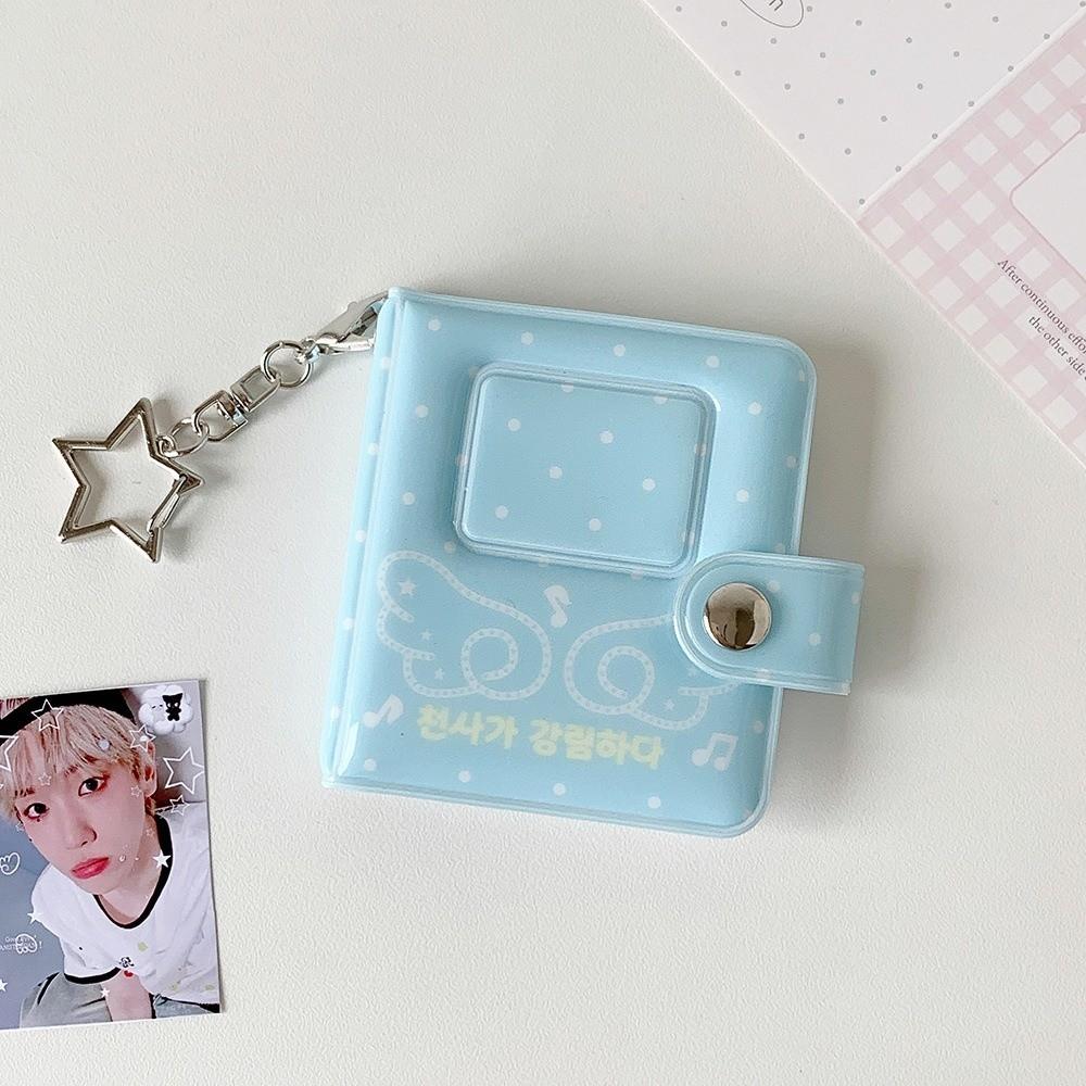 2-Inch Mini Photo Album Angel Wings Card Storage Book Kawaii Photo Card Holder  Bag Decoration