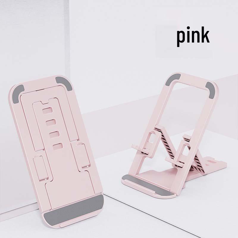 

Foldable Multi-Color Phone & Tablet Stand: Ultra-Thin, Adjustable, Card-Type Design рожевий