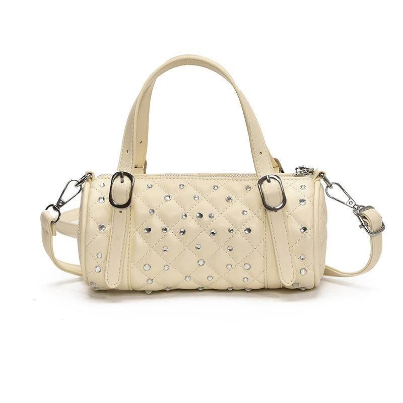 

Уличный тренд маленькая сумка женская новая персонализированная модная универсальная ромбовидная сумочка через плечо one size fits all белый