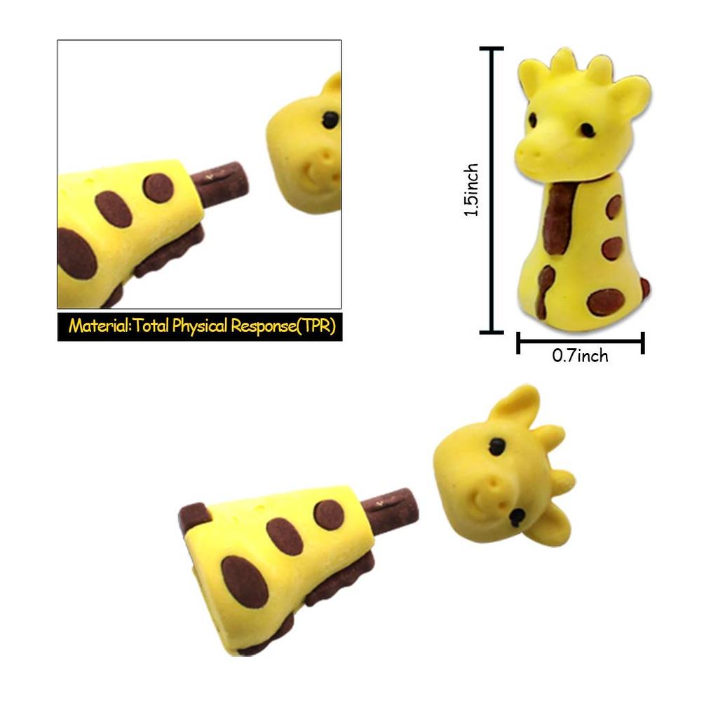 Ranvi Kids Eraser Mini Puzzle Pencil Erasers for Game and School Supplies 30-Piece Set, (Animal) Kids' Prizes, Parties, Carnivals,