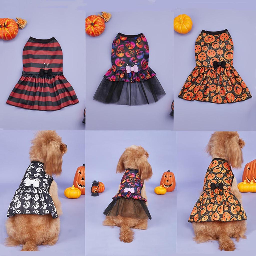 Halloween Cross-Border Dog and Cat Skirt Dress for Small Pets
