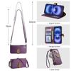 iPhone 17 Leaf Leather Flip Case with Crossbody Strap