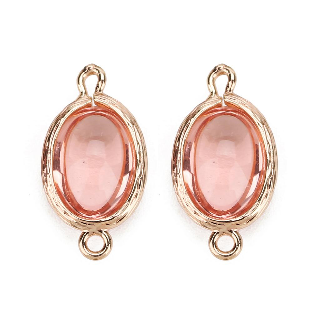 5Pcs/Lot 12×23mm Glass Pendant Smooth Colored Double Hole 2mm Pendant For Women's Earrings Making Diy Charm Bracelet Supplies