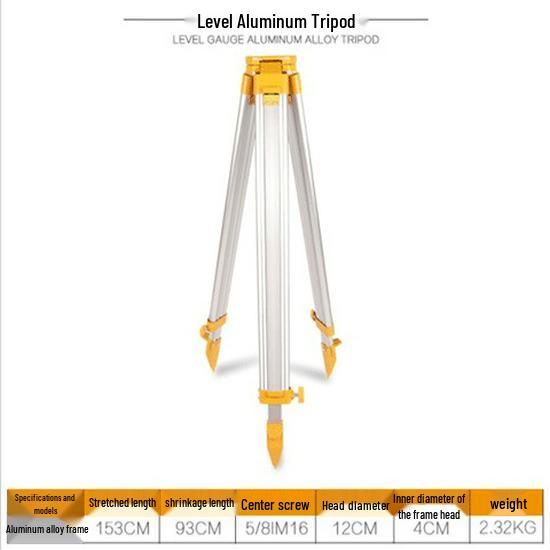 Durable Aluminum-Wood Total Station Leveling Instrument with Thickened Theodolite Tripod