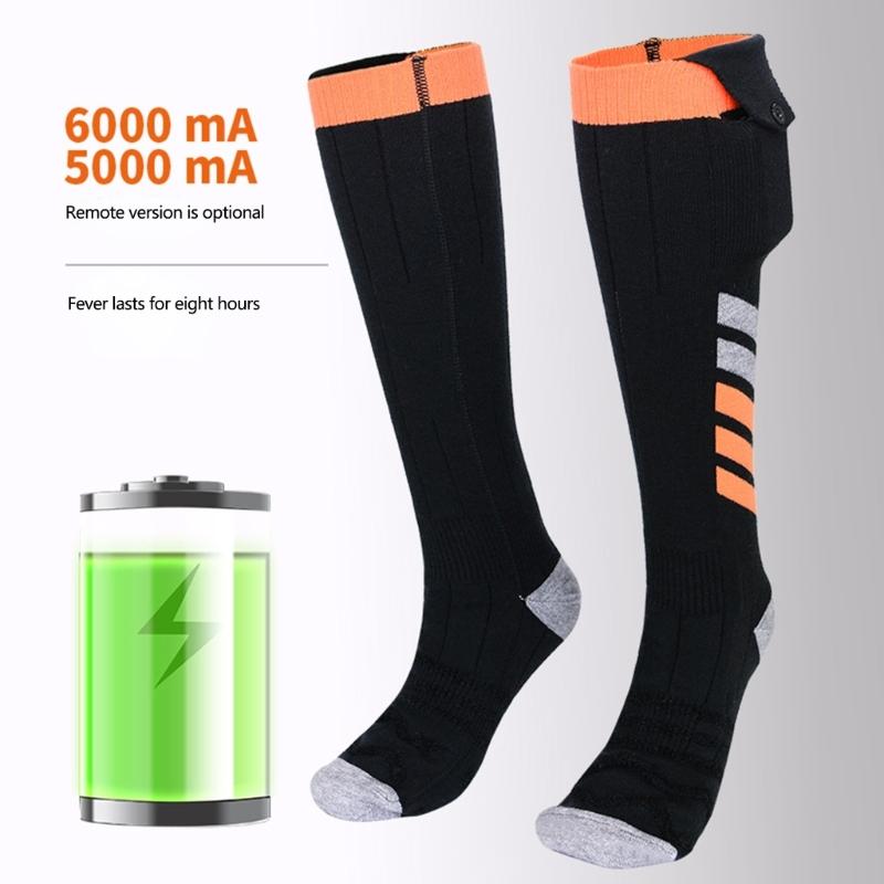 Beheizte Socken mit 5000mAh Akku APP-Steuerung Wiederaufladbar Einstellbare Temperatur Baumwollsocken für Outdoor-Aktivitäten