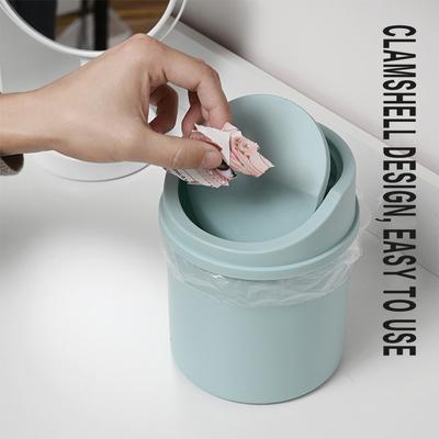 Desk Waste Bin with Lids Desktop Office Organizer Storage Home Garbage Basket Container Table Trash Bin Small Trash Can