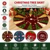 Fabric Christmas Tree Base Cover Round Shape Round Tree Skirt  Holiday Home Decor