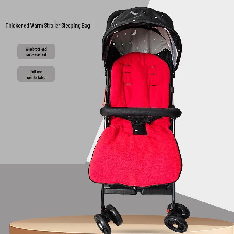 Winter Thickened Baby Stroller Footmuff & Cotton Pad Seat Cushion