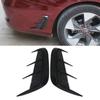1 Pair Car Body Decoration Universal Carbon Fiber Pattern Soft Front Bumper Side  Air Flow Vent Cover Diy Accessories