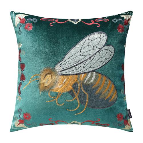 European Cushion Cover Animal Bee Embroidery Pillowcases Exquisite Cojines Decorativos Para Sofa Decorative Pillows Cushions