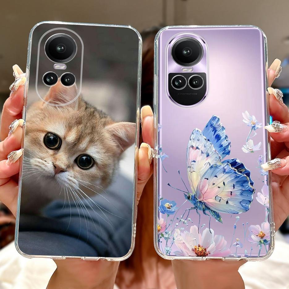 For Oppo Reno 10 5G Case CPH2531 Luxury Fashion Painted Cover Soft Slim Phone Case For Oppo Reno 10 Pro Plus Reno10 Pro+ 5G Bags