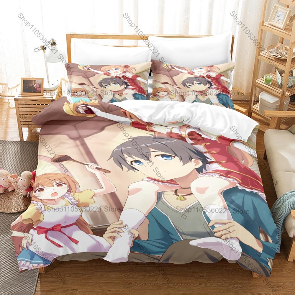 Princess Connect! ReDive Fan Merch Duvet Cover + 2 Pillowcases, Cute Printed Bedding Set for Game Anime Lovers Collection