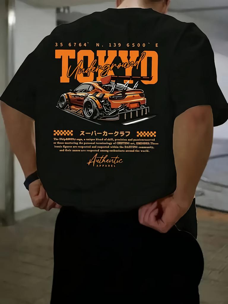 Stylish JDM Inspired Tee Featuring Widebody Car Graphic and Tokyo Bold Lettering 100 Cotton Unisexs Tshirt Summer Streetwear