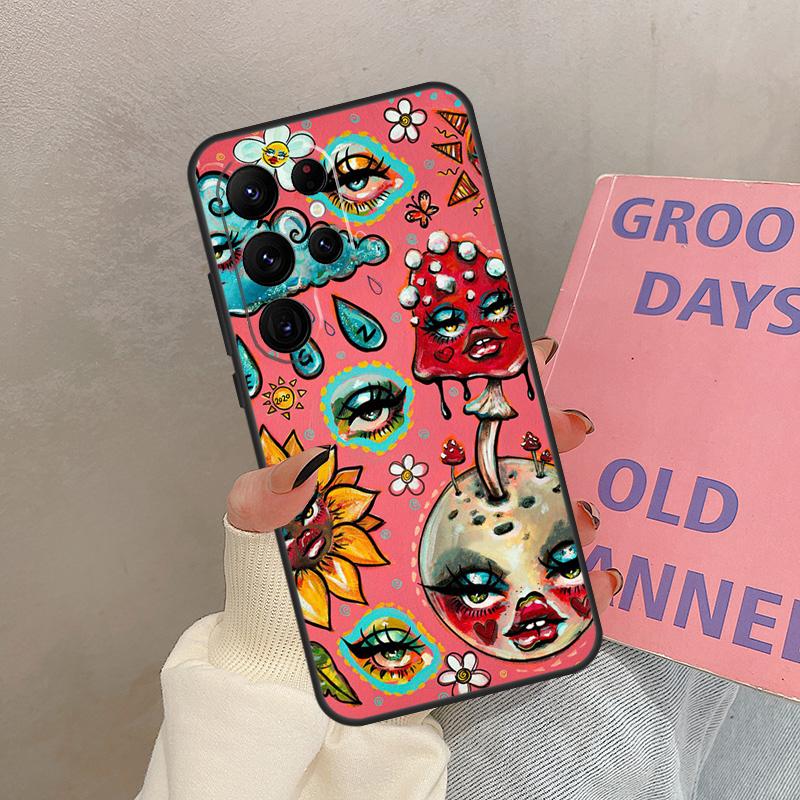 Indie Hippie Case For Samsung Galaxy S25 Ultra S20 S21 S22 S24 S23 Ultra S9 S10 Plus S25 FE Cover Coque