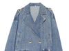 Autumn new European and American fashion versatile double-breasted denim jacket 1346353
