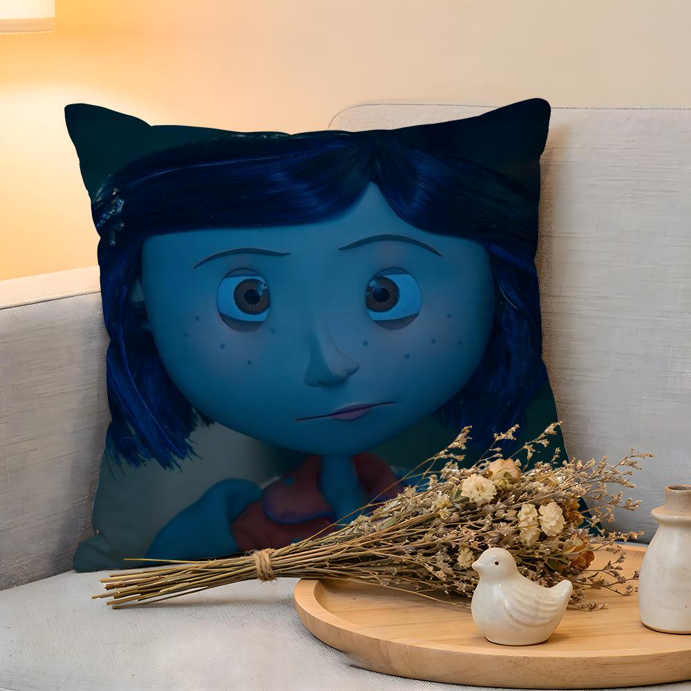 Cushion Cover Linen SkinFriendly Soft Decorative Case For Sofa Home Decor CCoraline Anime Pillow cover