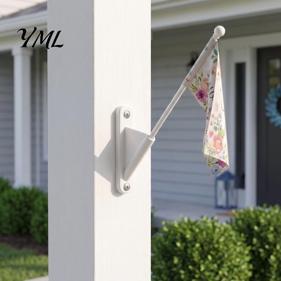 Weatherproof Flag Holder Mini Stick with Screws, Wall Mount Pole Small Holder, Display Bracket for Classrooms Offices Shops Flagpole Mounting Hardware