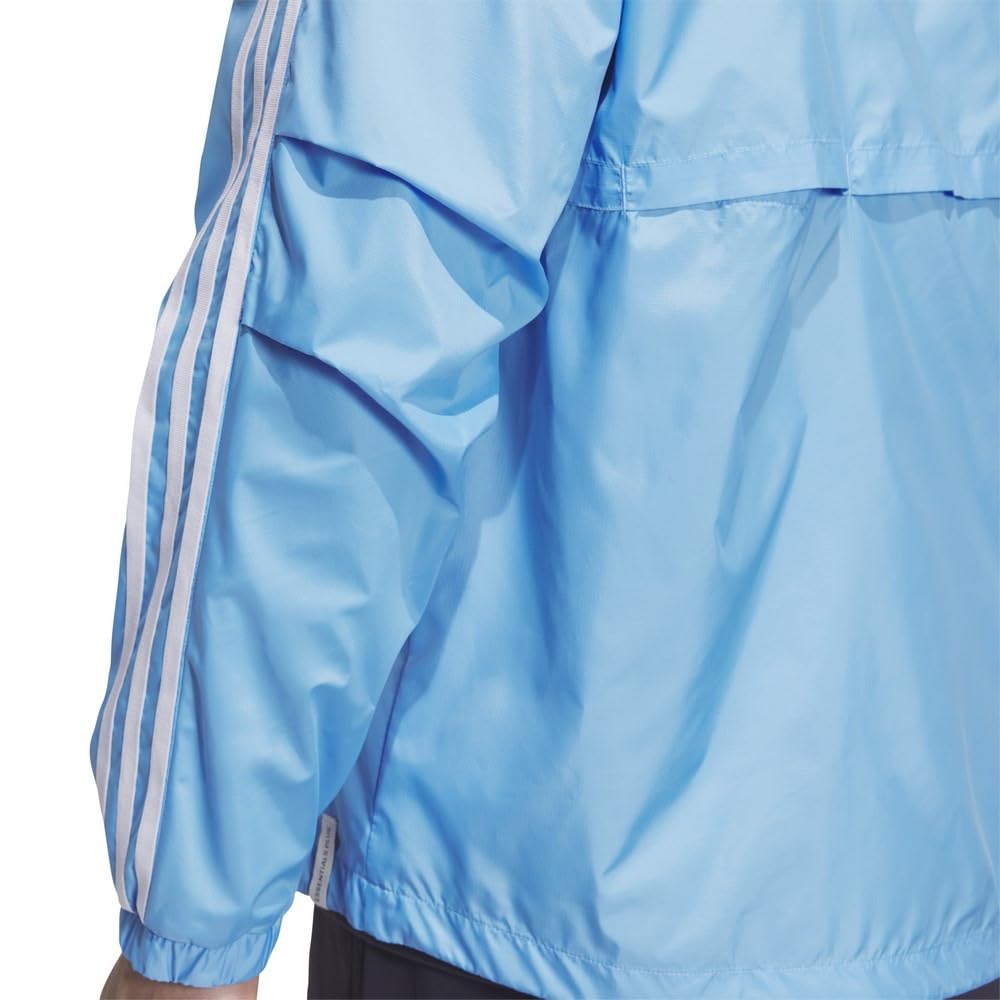 Adidas 3ST Wind Woven Size Blue Men's ESS+ Full-Zip Jacket, M,