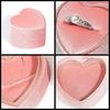 Valentines Day Gift Pink Green Heart Shape Ring Box Proposal Wedding Ceremony Flannelette Cases for Ring Earring Jewelry