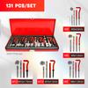 Comprehensive Thread Repair Tools 88-131pcs M5-M12 Metric Restorer With Red Storage Case For Car Garage And Mechanical Workshop