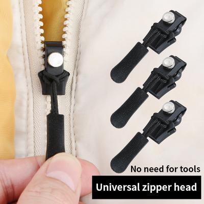 1/3/5/10/20/30pcs Universal Zipper Repair Kit Quick Instant Detachable Zipper Head Replacement Zipper Slider Pull for 3 Different Size