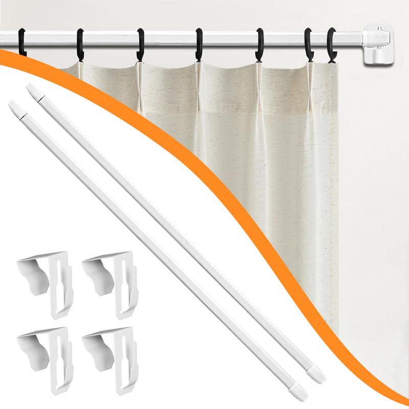Extendable Curtains Rod Extendable Drapery Rods For Window No Punching Home Supplies With 4 Hooks For Kitchen Bedroom Living