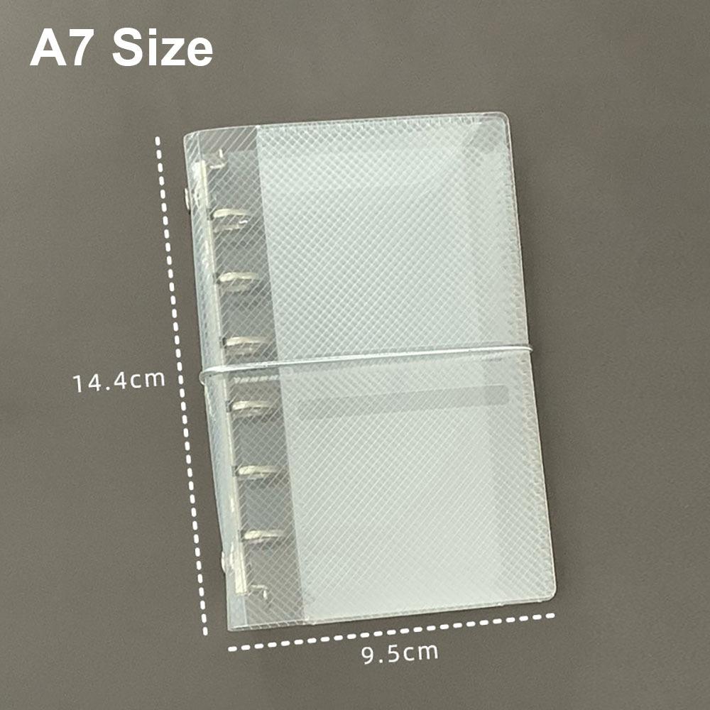 1Pcs PP Loose Leaf Notebook Cover Diagonal Small Card Photo Storage Ledger New M5 A7 A6