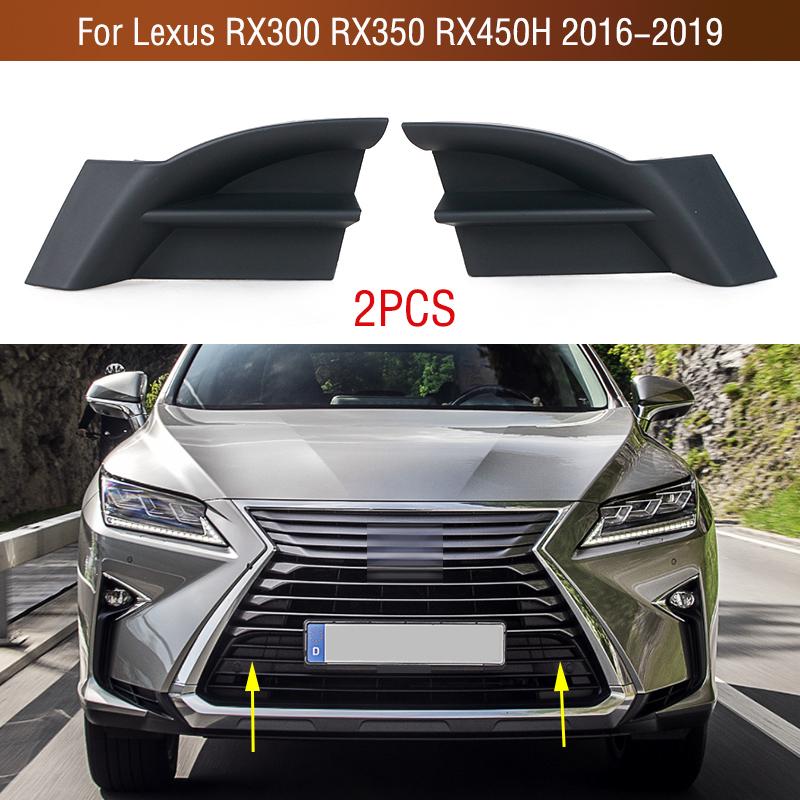 2PCS For Lexus RX300 RX350 RX450H 2016- Front Bumper Lower Grille Tow Hook Cover Lid Trailer Hauling Eye Cap