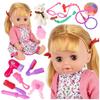 Poupée Bébé MiMi KP2010 Kinderplay Avec Set De Coiffure, Sons Et Yeux Dormeurs (30 Cm)