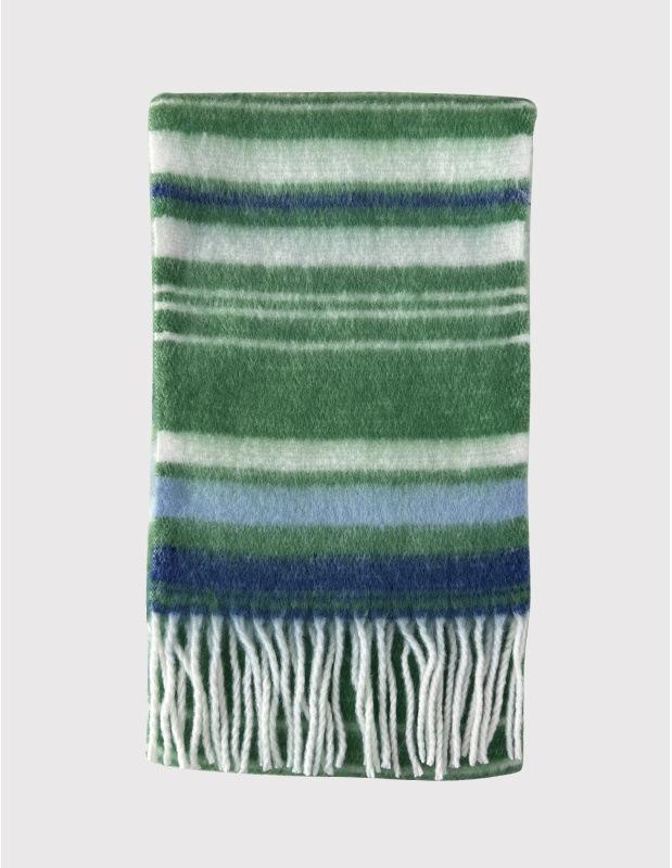 Dopamine imitation cashmere striped fringed high-end scarf women's autumn and winter warm thickened mohair scarf