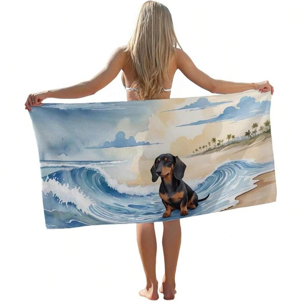 

1pc Style Blue Mandalay Pattern Beach Towel,Ultra-Fine Fiber Beach Blanket,Highly Absorbent Bath Towel,Suitable For Summer W40*H60(CM)