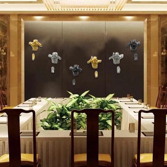 Metal Wall Art Set Of 6 Aluminium Metal Running Man Wall Hanging Home Decoration Perfect for Living