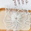 White Handmade Beaded Mesh Sequined Lace Embroidered Cloth Sticker Wedding Dress Children'S Dress Decorative Clothing Accessories