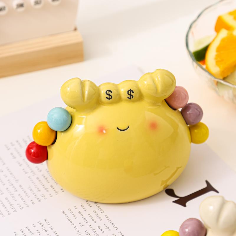 Little Crab Fruit Fork Set Household Creative Cartoon and Cute Stainless Steel Dessert Fork High-end Storage Can Fruit Fork Box