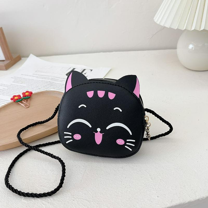 Sacoche Messenger pour Enfants Dessin Animé Chat Mignon Portefeuilles Pièces et Sacs à Main Mode Enfant Mini Sac à Bandoulière Mignon Garçon Fille