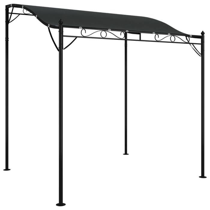 VidaXL Auvent anthracite 2x2,3 m 180 g/m² tissu et acier, belvédère, gazebo, tente de réception, belvédères, gazebo de 362392