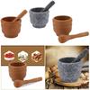 Mortar Pestle Medicine Masher Natural Tool Scratch Pastes Holder Grinding