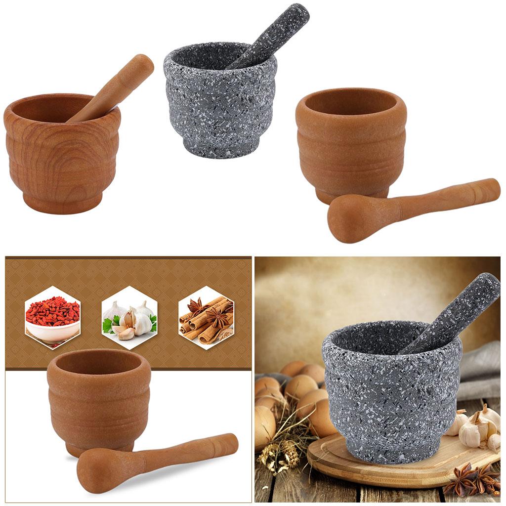 Mortar Pestle Medicine Masher Natural Tool Scratch Pastes Holder Grinding