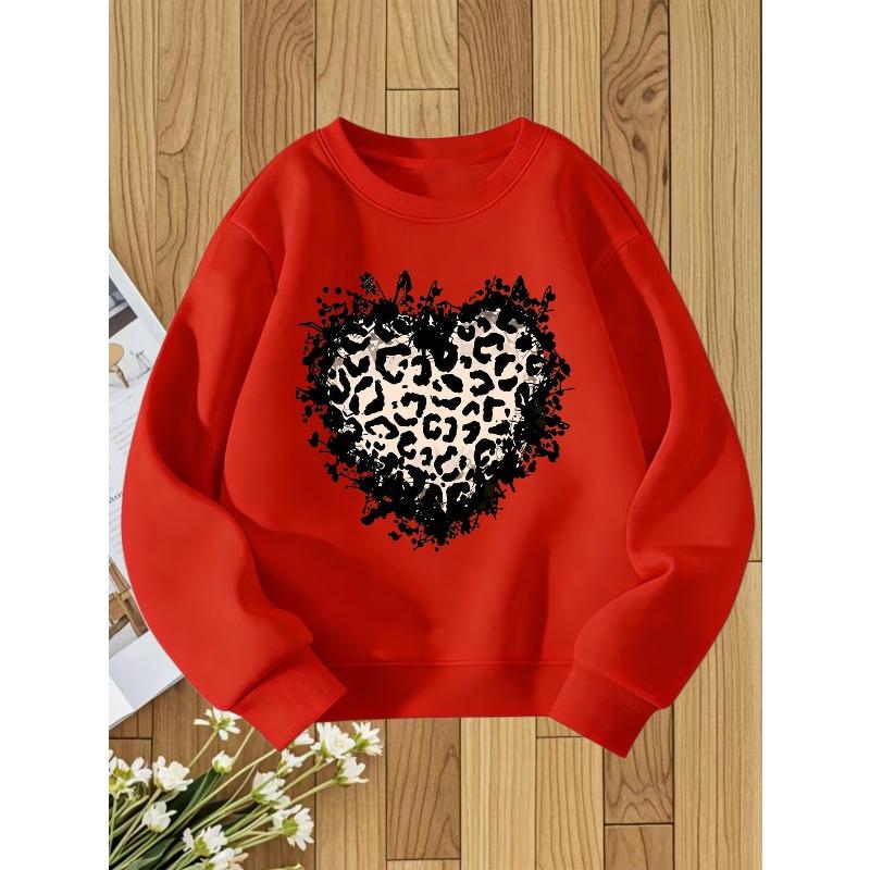 European sizes Kids' Round Neck Sweatshirt with Fashionable Print, a Versatile Top