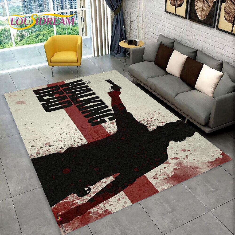 The Walking Dead Horror Area Rug Large,Carpet Rug for Living Room Bedroom Sofa Doormat Decoration,Kids Play Non-slip Floor Mat