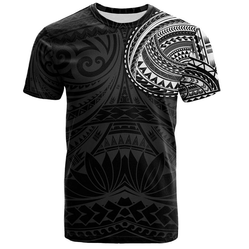 Fashion Polynesian 3D Printed T Shirt Men Summer Short Sleeves Tops Hawaiian Crew Neck Tees Casual Streetwear Male T-shirt