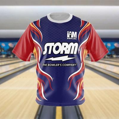 Bowling Sports T-shirt Homme Été Décontracté Col Rond Manches Courtes Hauts Mode Vêtements Respirants Pour Enfants T-shirts Unisexe de Haute Qualité