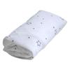 Waterproof Fitted Sheet - - 60 X 120 Cm - White with Grey Star Print