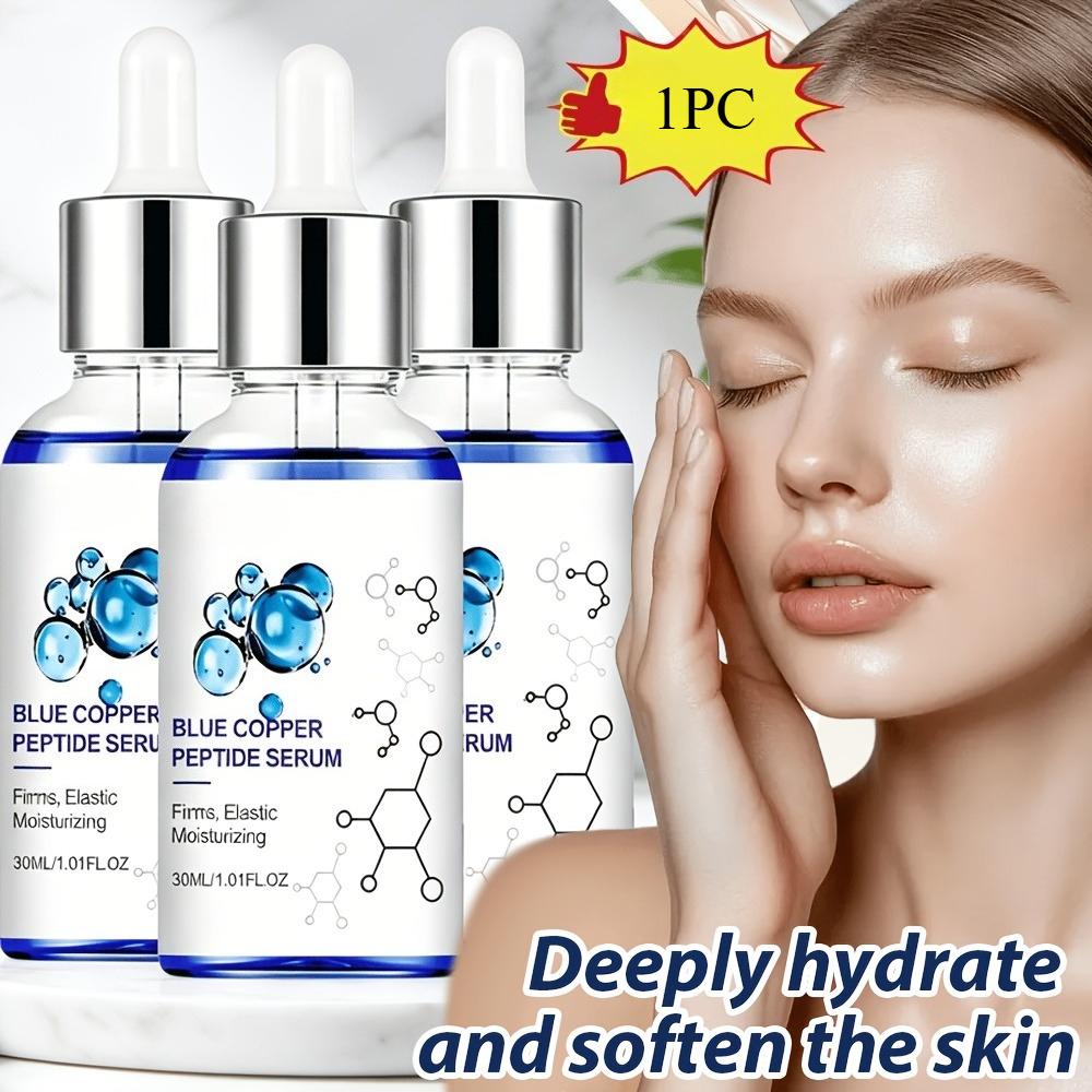 Ghk Cu Serum, Copper Peptide Facial Serum, Peptides Serum for Face, Ghkcu Copper Peptide Serum, Moisturizing and Firming Face Serum Skin Care