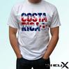Costa Rica Football Flag - White Kids Boys T-Shirt Top Soccer - S S Kids Baby